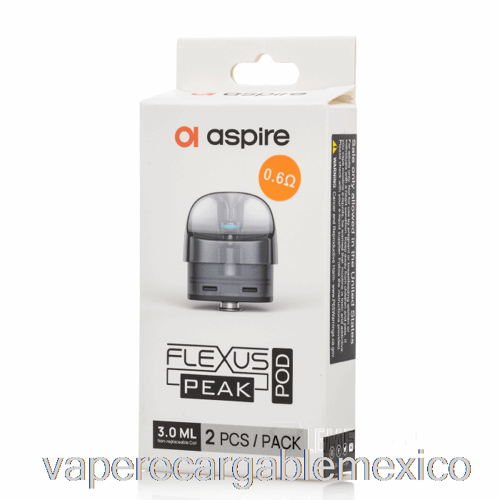 Vape Recargable Aspire Flexus Pico Cápsulas De Repuesto + Bobinas Af De 0,6 Ohmios (paquete De 2)